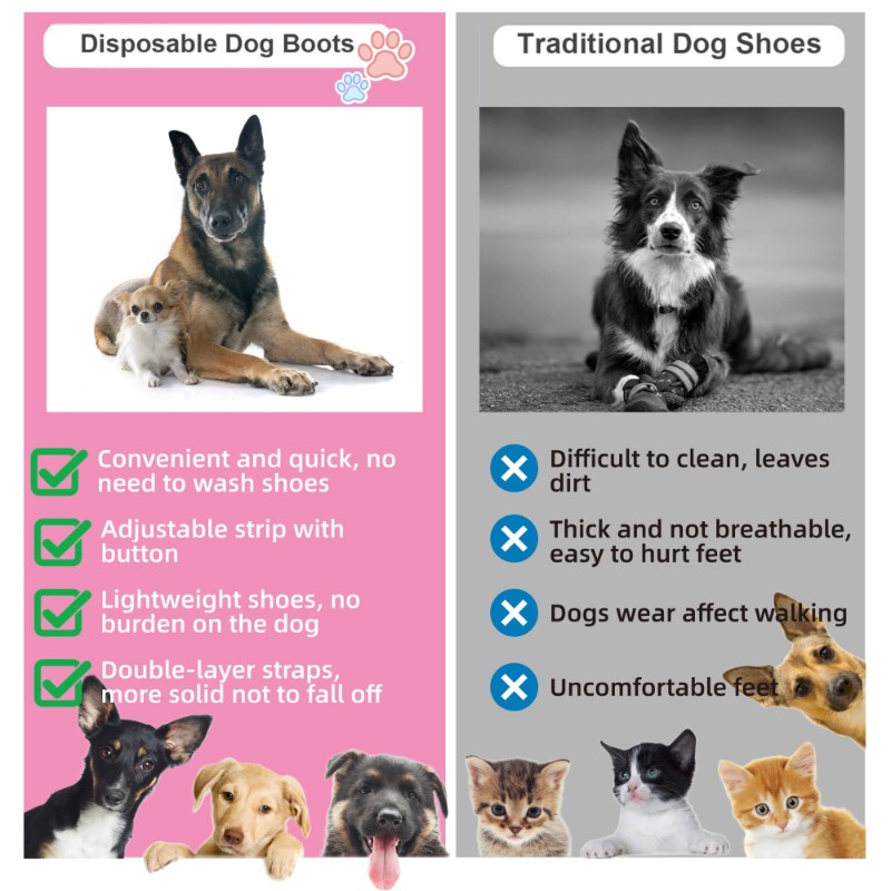 【عيد الميلاد 】 أغطية أحذية للح - مراجعة Dog Booties Paw Protector وسعره