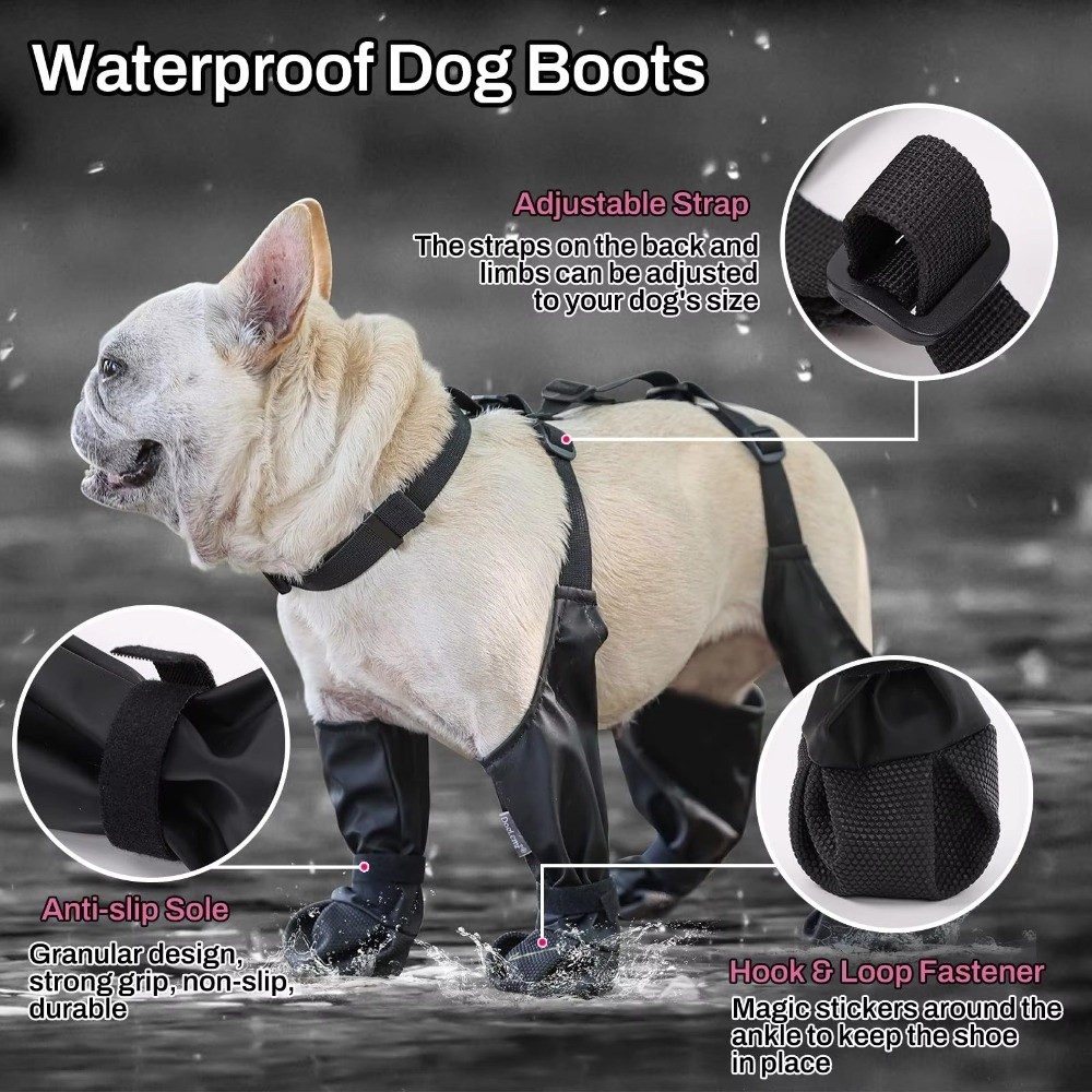 المضادة للسقوط مقاوم للماء حذا - مراجعة Dog Booties Paw Protector وسعره