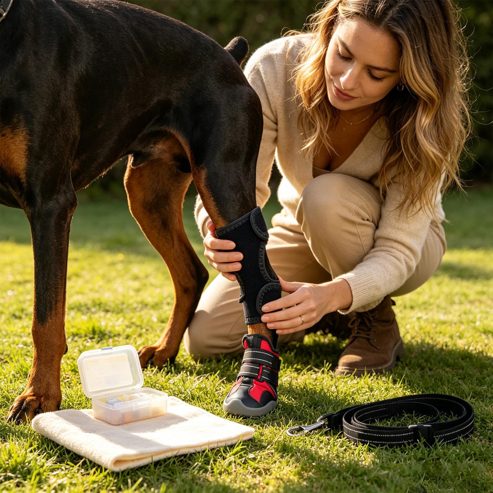 أحذية للكلاب مقاومة للماء وقاب - مراجعة Dog Booties Paw Protector وسعره